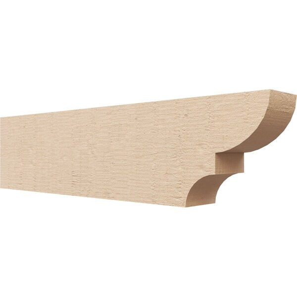 Ekena Millwork 4in. W x 8in. H x 32in. L Ridgewood Woodgrain TimberThane Rafter Tail, Primed Tan RFTUR04X08X32RIDRCPR - main